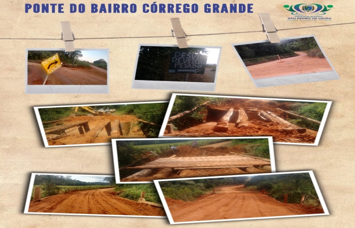Prefeitura finaliza obras de reconstrução e manutenção de pontes do município.