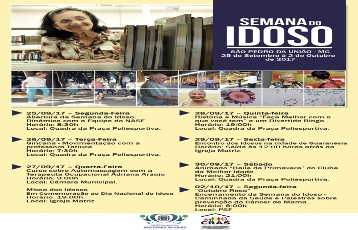 Prefeitura promove programação especial para a Semana do Idoso